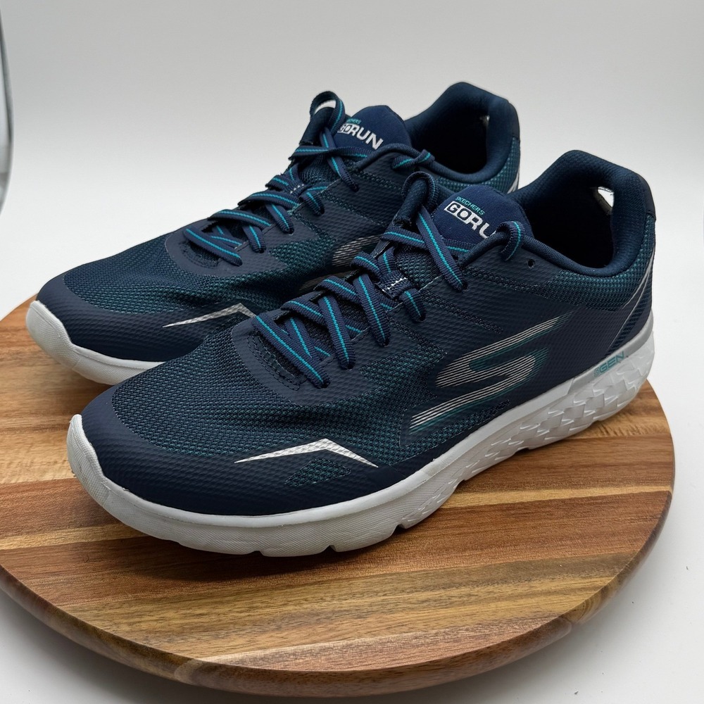 Skechers‎ GOrun 5GEN Women's Size 8 Navy Teal Running Shoes Sneakers 0746